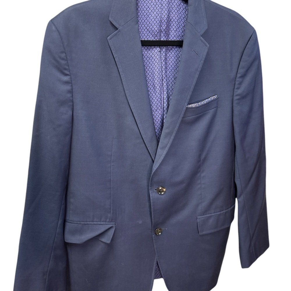 Ted Baker Dark Blue Men's Wool Blazer - 42s. MSRP: $498 - Picture 3 of 7